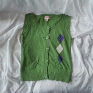 green argyle sweater vest